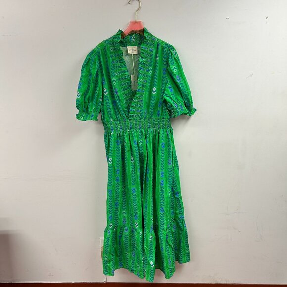 Vibrant Ruffle Smocked Midi Dress - WC4861 - Picture 1 of 2